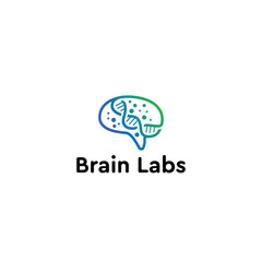 Brain labs logo design vector