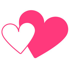 Heart Love flat illustration art 