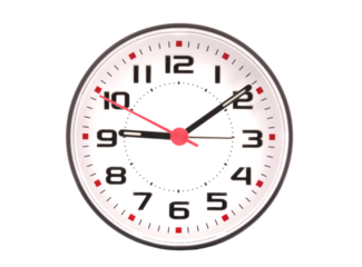 Clock on transparent background (png file).