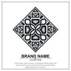 ornament art logo design template