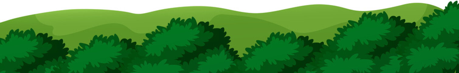 Horizontal bush land frame