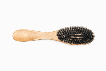 Clothes brush duster scrub wooden brushing tool nobody white background