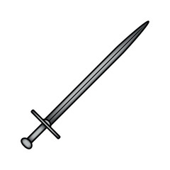Sword icon on white.