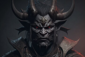 Embodying the Oni's Malevolent Spirit A Digital Portrait of a Japanese Demon Generative AI