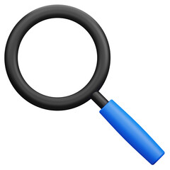 magnifying glass 3d render