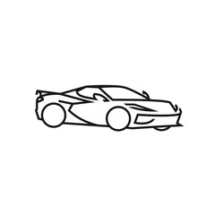car isolated on white, vector illustrator. 