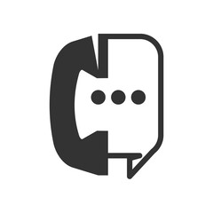 phone chat logo template Icon Illustration Brand Identity.Isolated and flat illustration. Vector graphic