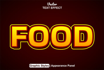 food text effect with graphic style and editable.