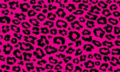 leopard girl pattern texture repeating seamless pink and black. print - 577581868