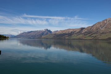 lake and mountains