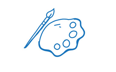 BRUSH ART Doodle art illustration with black and white style.