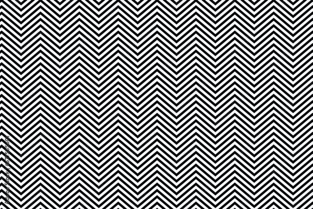 Wall mural diagonal black lines on white background wave pattern.