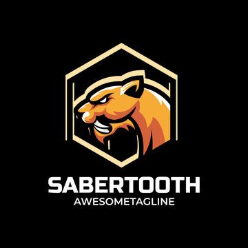Saber tooth Mascot Logo Design