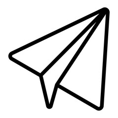 paper plane line icon