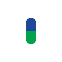 Medicine pill png symbol with two different color, Capsule icon