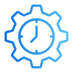 time management gradient icon