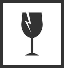 fragile symbol - carboard sign