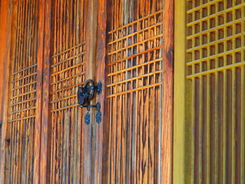 wood door pattern of hanok, the korean traditional house