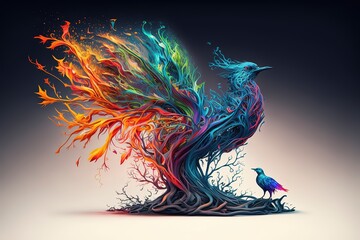 Obraz premium Experience the beauty of nature through various styles of tree art! From color art to digital, these stunning images capture the essence of the nature. GENERATED AI.