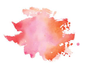 abstract red and orange watercolor ink blot texture background