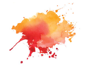 abstract red and orange watercolor brush stroke texture background