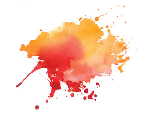 abstract red and orange watercolor brush stroke texture background