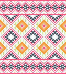 Ethnic pattern Philippine textile. Geometric ethnic pattern traditional Design It is a pattern geometric shapes. Create beautiful fabric patterns. Design for print. Using in the fashion industry.