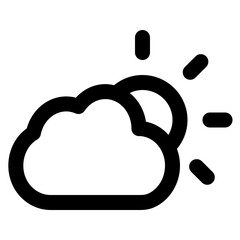 cloudy day icon for illustration