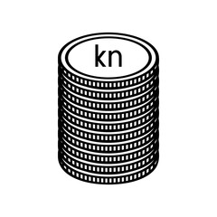 Croatia Currency Symbol, Croatian Kuna Icon, HRK Sign. Vector Illustration