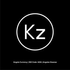 Angola Currency Symbol, Angolan Kwanza Icon, AOA Sign. Vector Illustration