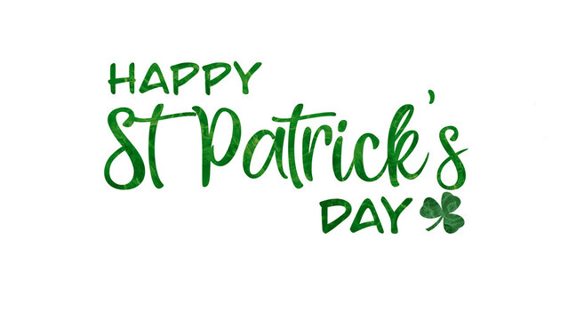 St Patrick's Day Textured Typography 