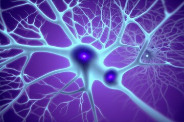 Neurons cells concept, generative ai