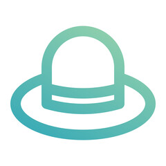 straw hat icon for illustration