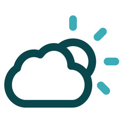 cloudy day icon for illustration