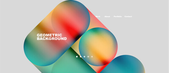 Abstract circles and round shapes landing page background. Vector Illustration For Wallpaper, Banner, Background, Card, Book Illustration, landing page. Pattern design concept