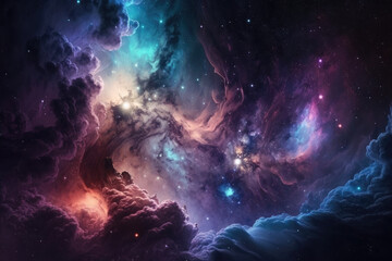 Fototapeta na wymiar galaxy, space, milky way, full of cosmic gases