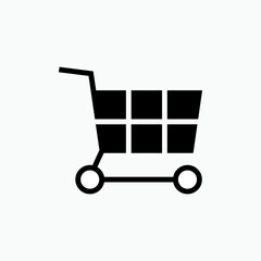 Trolley Icon - Vector, Sign and Symbol for Design, Presentation, Website or Apps Elements.  