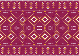 Simple ethnic design in the Philippines. Traditional ethnic pattern design It is a pattern geometric shapes. Create beautiful fabric patterns. Design for print. Using in the fashion industry.