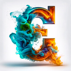 Smoke lettering in vibrant tones provides a sense of impact and energy