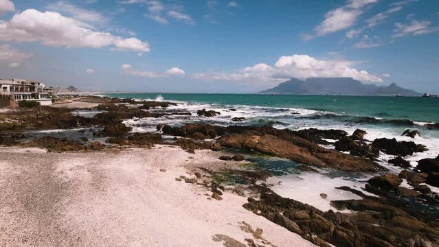 Aerial of Blouberg, overlooking Table Mountain and Cape Town, Western Cape of South Africa 4