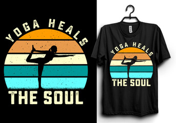 Yoga Heals the soul t shirt deesign
