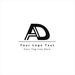 AD or DA letter logo. Unique attractive creative modern initial AD EA A D initial based letter icon logo