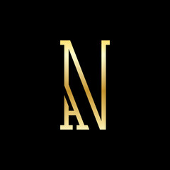 Letter A N Monogram Logo
