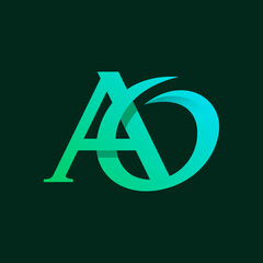 A and O Letter Logo