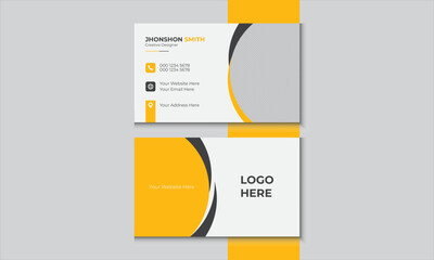 Creative Modern stylish minimalist corporate  clean layout horizontal professional business card design template
