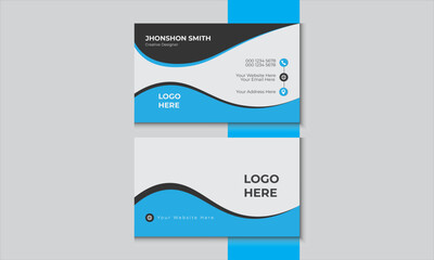 Creative Modern stylish minimalist corporate  clean layout horizontal professional business card design template
