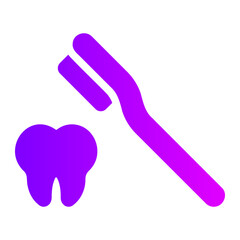 toothbrush gradient icon