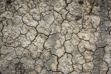 Dried and cracked ground background