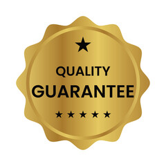 quality guarantee label, seal, sticker, stamp, tag vector icon for shopping discount promotion
