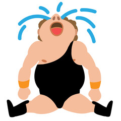 Wrestler Moves Funny Illustration 